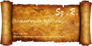 Szauervein Róza névjegykártya