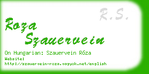 roza szauervein business card